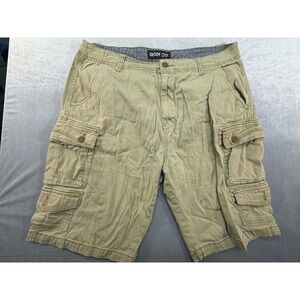 Iron Co. Cargo Shorts Beige Size 36 Cotton Spandex Blend